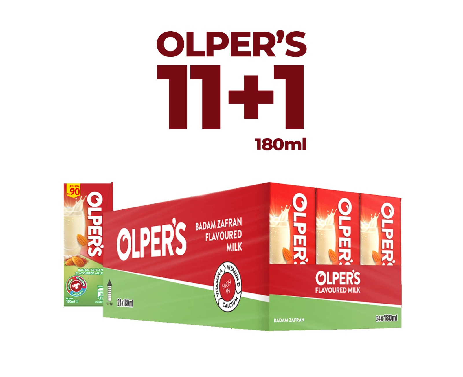 Olpers Badam Zafran FM 180ml 12PCS CP